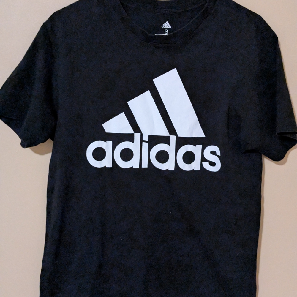 Adidas Black T-Shirt with White Logo